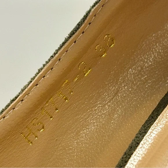 Elegant Olive Green Stiletto Heels with Leopard Print - Sz UK 38/US 7 - Picture 7 of 8